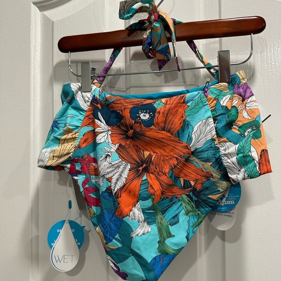 Wet Swimwear colorful bikini top and bottom NWT - Picture 5 of 7